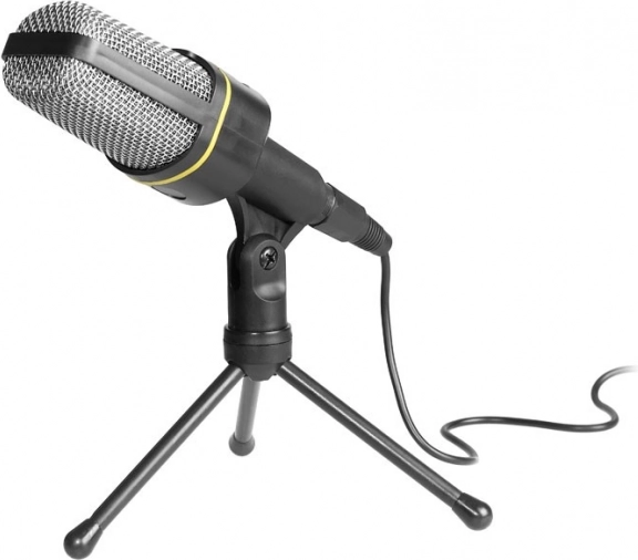 mikrofon tracer screamer na stojalu z nadzorom glasnosti