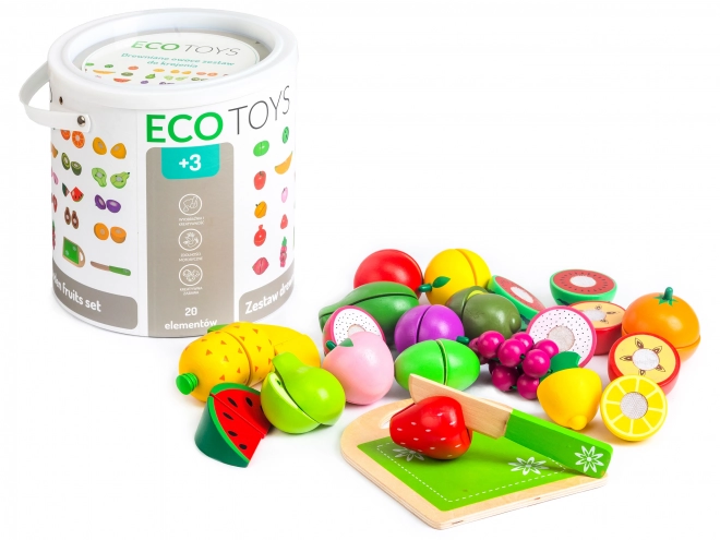Leseno sadje za rezanje, 20 kosov ECOTOYS