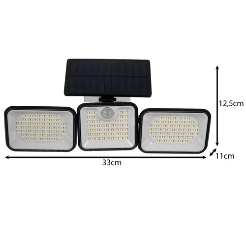 Sončna vrtna svetilka 180 LED s senzorjem gibanja in somraka