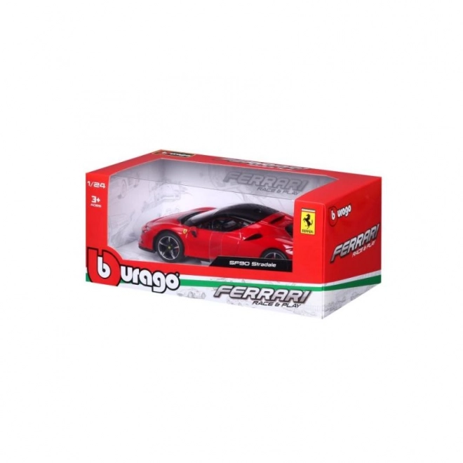 Bburago 1:24 Ferrari Top SF90 Stradale Rdeč