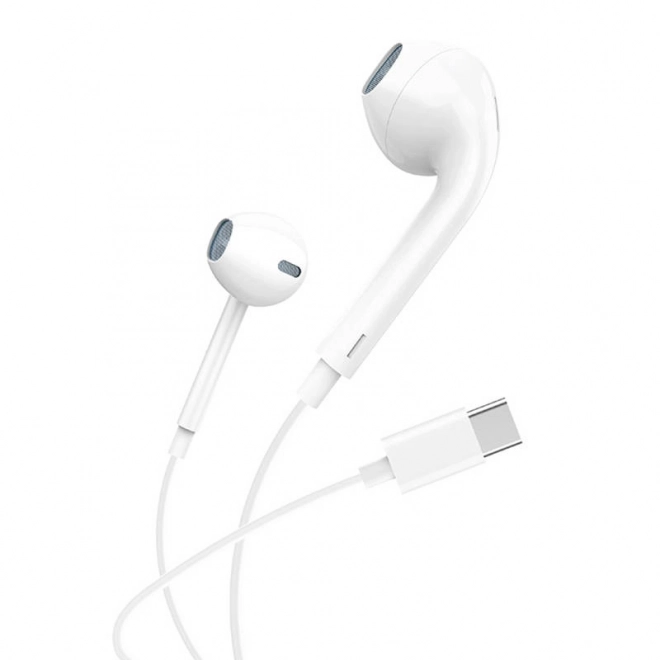 Slušalki za ušesa, žične Foneng T15, USB-C, 1,2 m (bela)