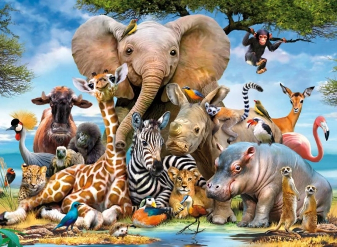 RAVENSBURGER sestavljanka African Friends 300 koščkov