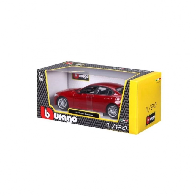 Bburago 1:24 Alfa Romeo Giulia (2016) Metalik rdeča 18-21080