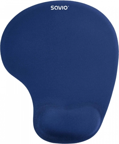 Ergonomska gelna podloga za miško SAVIO z oporo za zapestje – temno modra