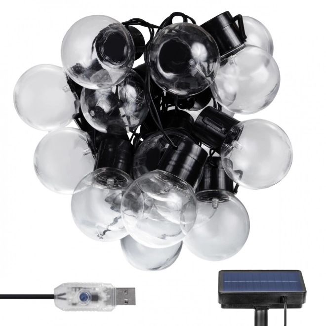 Solarna vrtna girlanda 2v1 LED MCE424 7m kroglice