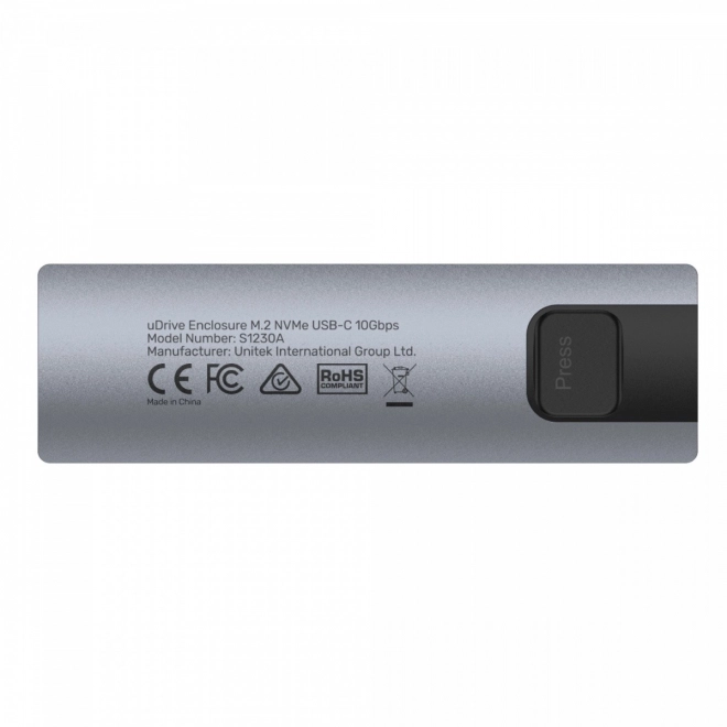 Unitek ovitek za disk M.2 NVMe/SATA 10 Gbps