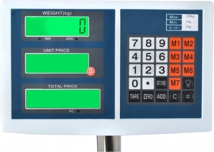 Osvetljen LCD-zaslon in funkcija TARE