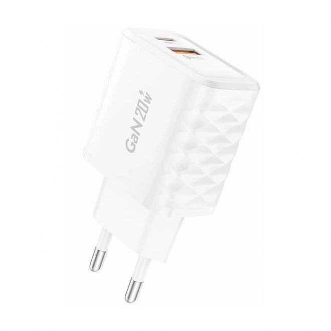Foneng polnilnik z USB-A in USB-C 20W