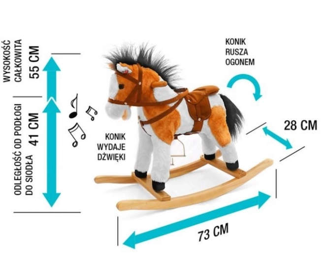 Zibajoče konjiček rjavo-beli
