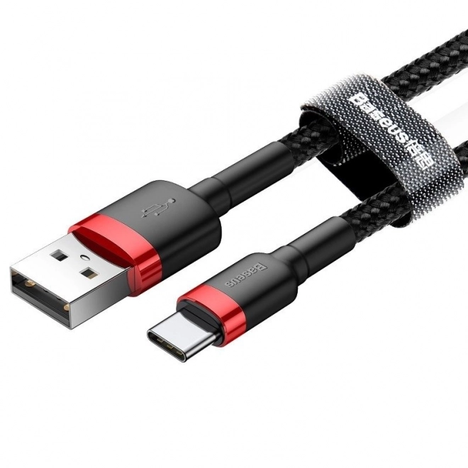 USB-C kabel Baseus Cafule 3A 1m rdeče-črn