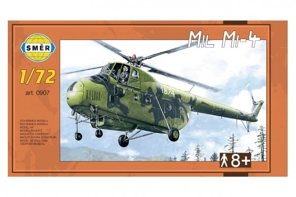 Model helikopterja Mil Mi-4 v škatli 34x19x5,5cm