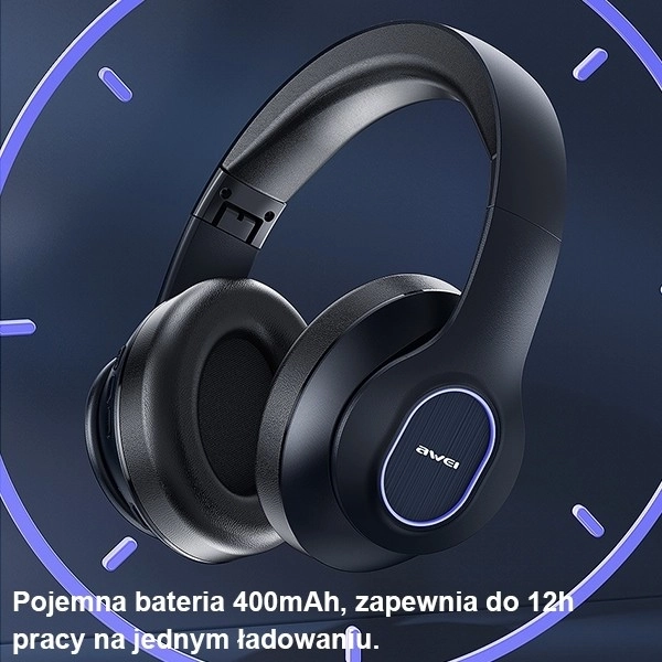 Brezžične slušalke Awei Bluetooth – črna