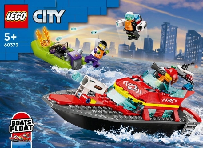 LEGO® City 60373 Gasilska reševalna ladja in čoln