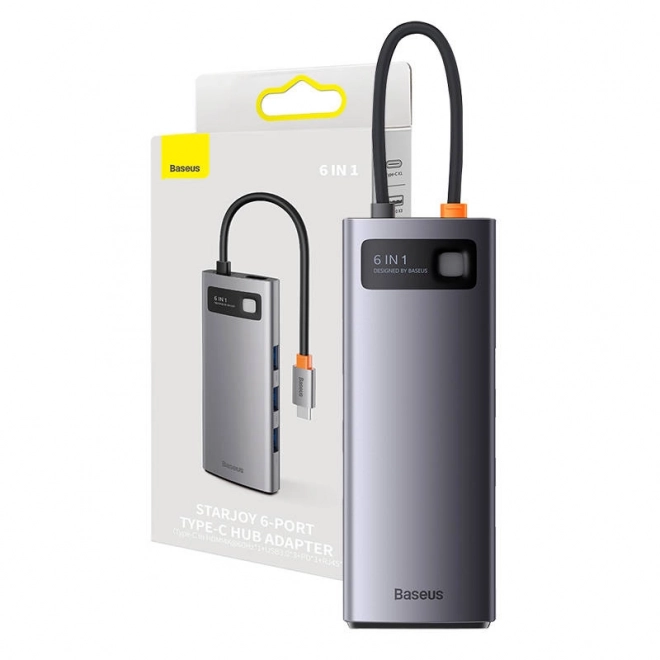 Baseus StarJoy 6v1 USB-C razdelilnik z več priključki