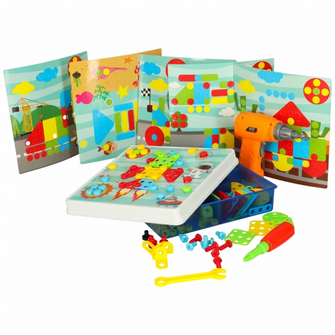 Plastični vijačni gradbeni set - 261 kosov