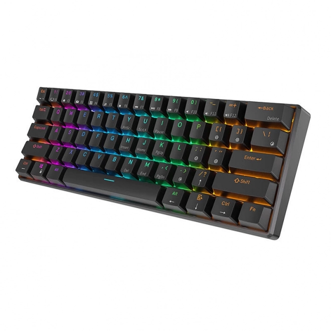 Mehanska tipkovnica Royal Kludge RK61 RGB rjavi stikalni gumbi