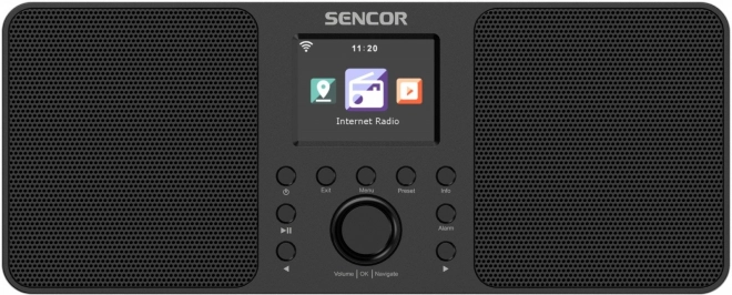 Spletni radio Sencor s 2x10W, WiFi, FM, DAB+, USB in LCD zaslonom