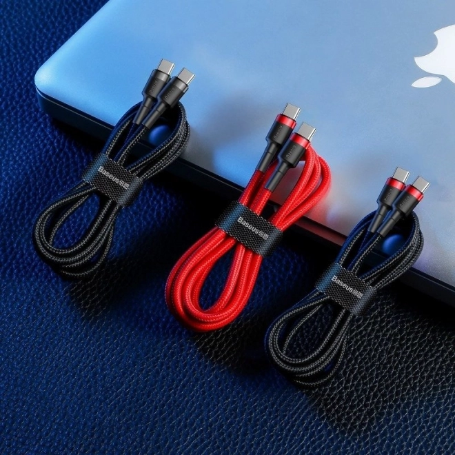 Kabel Baseus Cafule USB-C PD2.0 60W 2m Rdeč