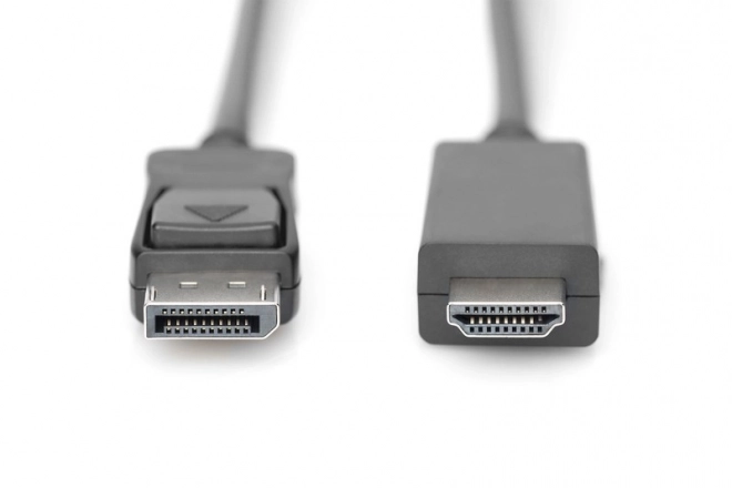 Adaptacijski kabel DisplayPort 1.2 s priključkom za zaklepanje 4K 60Hz UHD Tip DP/HDMI A M/M črn – 3 m
