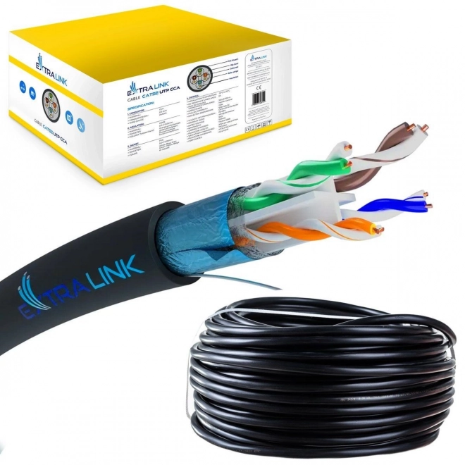 Omrežni kabel Extralink CAT6 FTP zunaj 305m