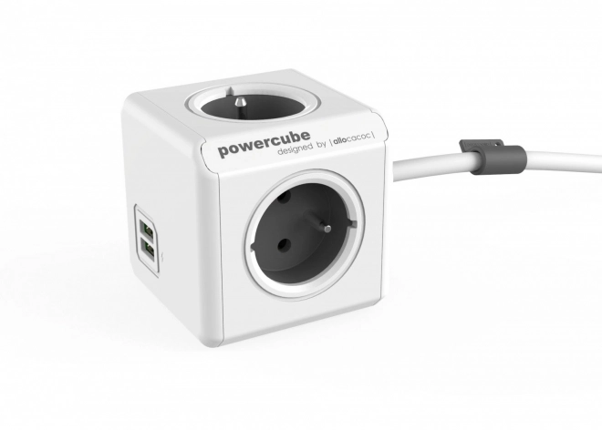 PowerCube Razširitvena napajalna letvica USB 1,5 m 2402GY/FREUPC siva