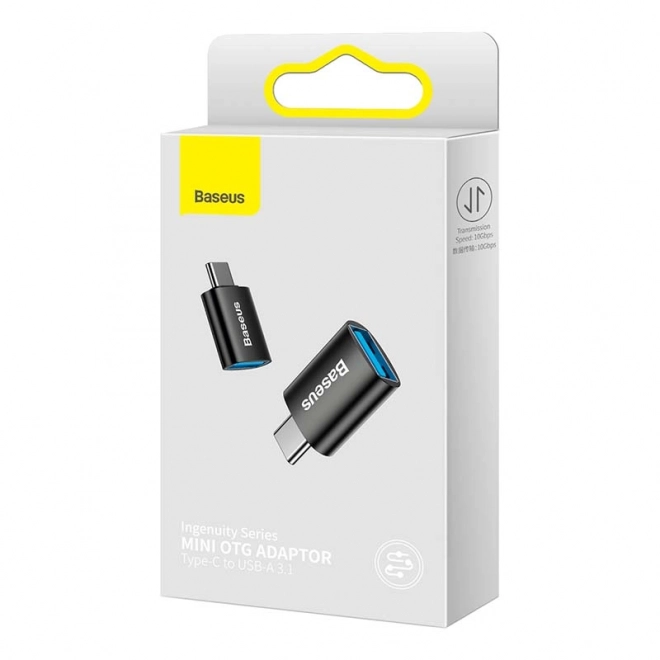 Adapter Baseus Ingenuity USB-C na USB-A OTG črn