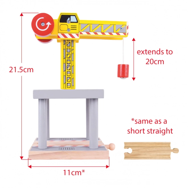 Bigjigs Rail Veliki žerjav Rumeni
