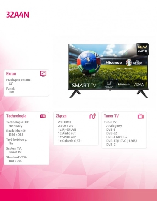 Hisense LED TV 32 palcev
