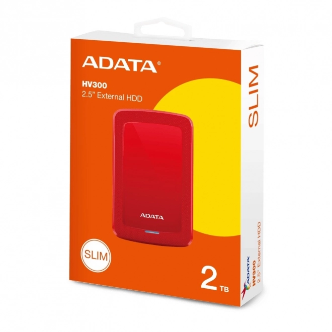DashDrive HV300 2TB Zunanji Trdi Disk USB 3.1 Rdeč