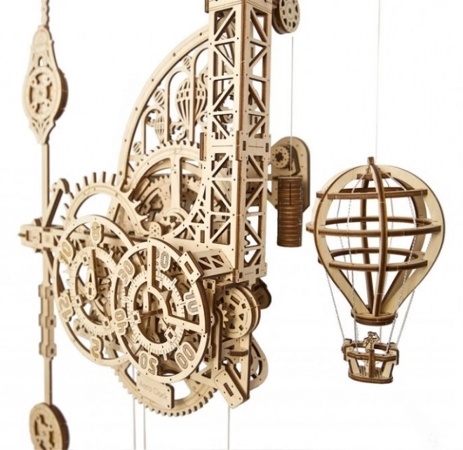 Ugears 3D lesena mehanska sestavljanka Stenske ure Aero