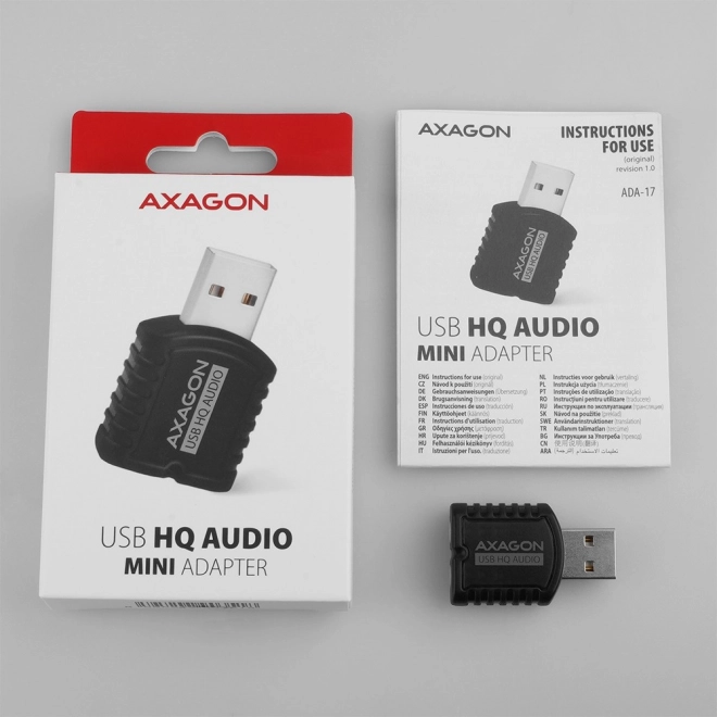 Usb avdio adapter Axagon HQ mini