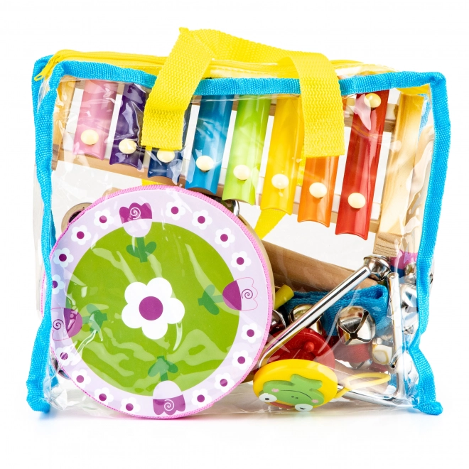 Glasbeni komplet 14 inštrumentov + torba Ecotoys