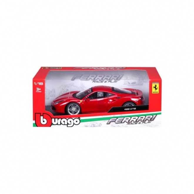 Kovinski avto Ferrari 488 GTB rdeč