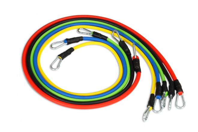 Set 5 expanders za vadbo za fitnes z ročaji