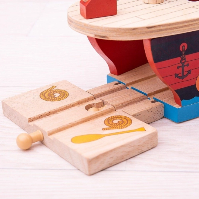 Piratiška galera Bigjigs Rail