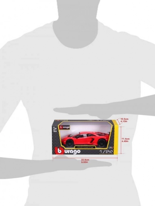 Kovinski model Bburago Lamborghini Aventador rdeč 1:24