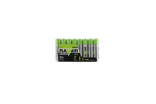 Baterije RAVER LR03/AAA 1,5 V alkalne ultra 8 kos v foliji