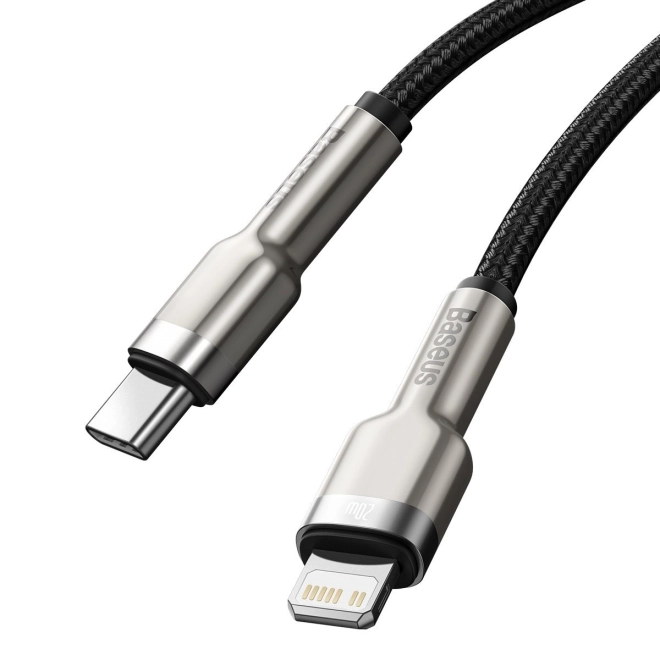 Baseus USB-C na Lightning kabel Cafule 20W, 2m črn