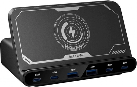BlitzWolf hitri polnilec 160W, črna
