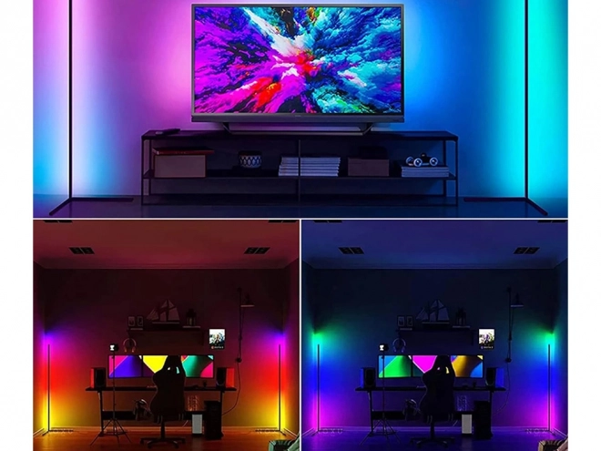 Kotna RGB LED svetilka z daljinskim upravljalnikom in aplikacijo