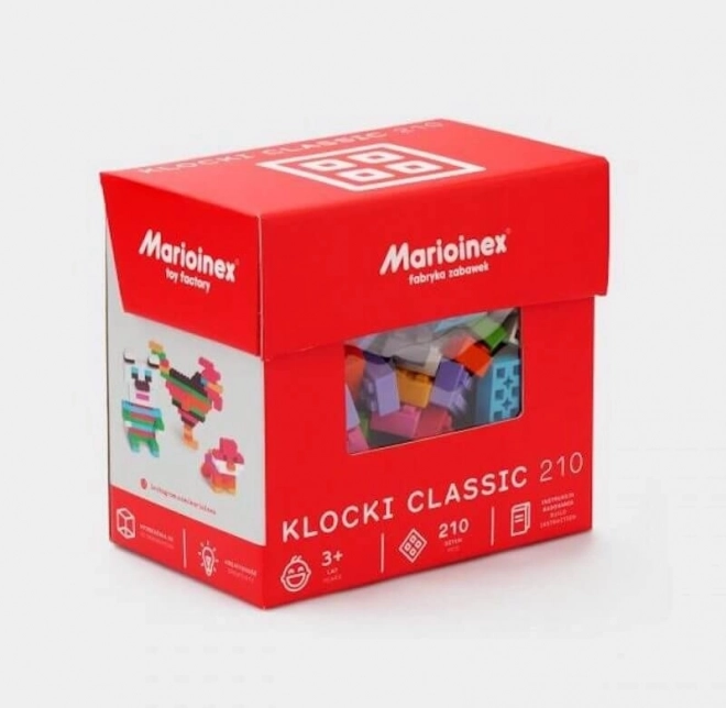 Konstruktorski gradbeni set kocke Classic 210 delov