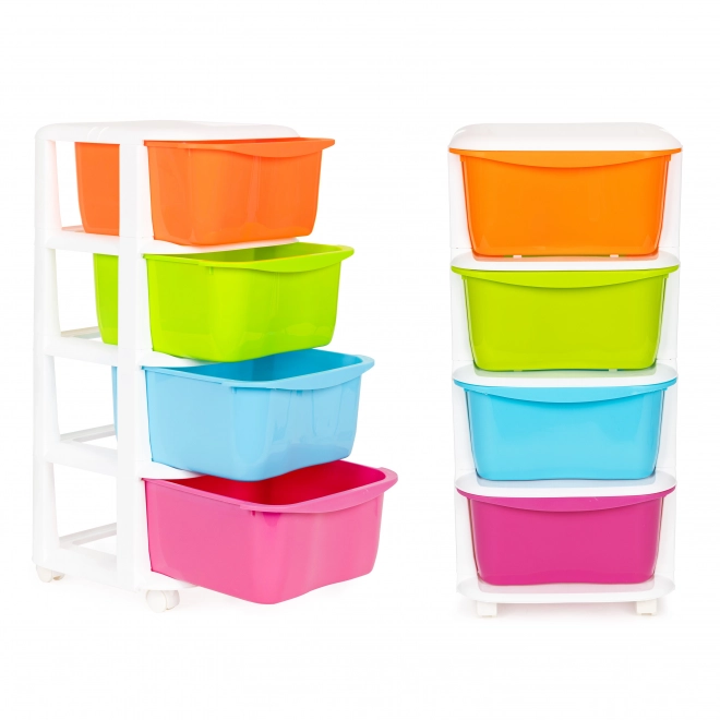 Uporaben organizator s 4 izvlečnimi plastičnimi predali