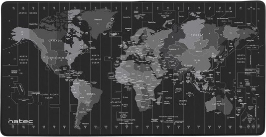 Podloga za miško Natec Time Zone Map Maxi 800x400