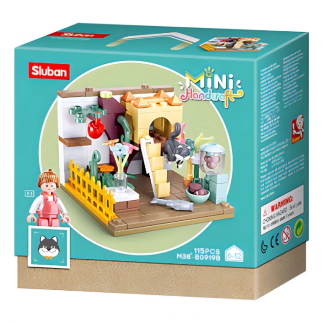 Sluban Mini ročna obrt M38-B0919B Hiška za mačko