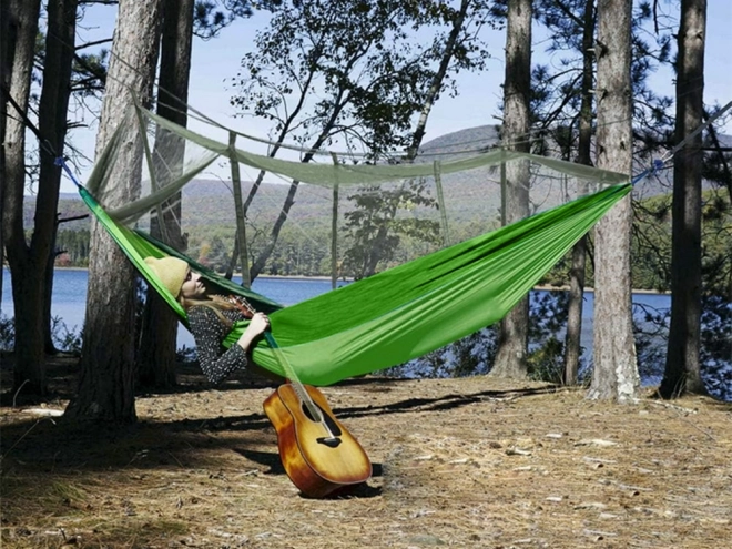 Viseča mreža z mrežico proti komarjem 270x140cm