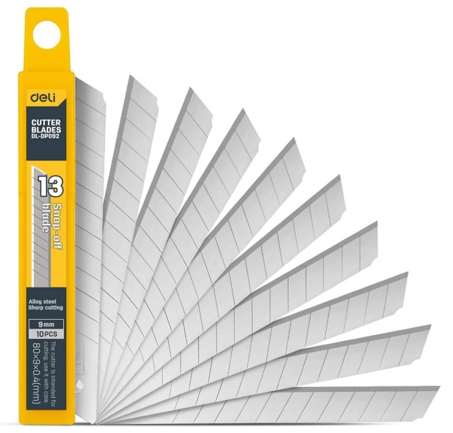 Rezilo 9 mm 10 kos glava rezila Deli Tools EDL-DP092 (srebrna)
