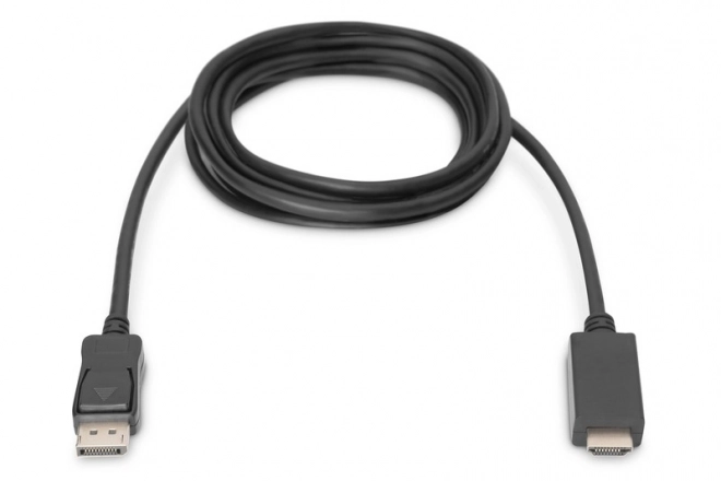 Adaptacijski kabel DisplayPort 1.2 s priključkom za zaklepanje 4K 60Hz UHD Tip DP/HDMI A M/M črn – 3 m