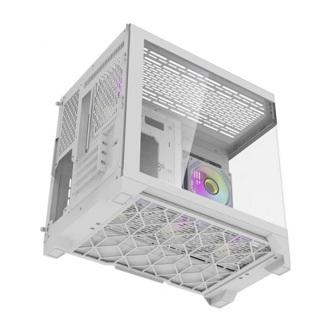Računalniško ohišje Darflash FT418 + 6 ventilatorjev aRGB (bela)