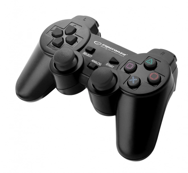 Gamepad črn z vibracijami za PS3 in PC