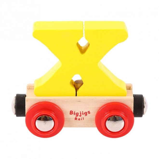 Bigjigs Rail leseni vagónek - Črka X